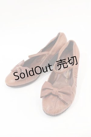 画像: Jane Marple Dans Le Salon / リボンパンプス S ブラウン I-24-12-09-116-JM-SH-HD-ZT-K017