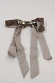 画像2: LOLITAその他(お買取対象外) / クロスモチーフベルベットリボンバレッタ  グレー I-24-12-15-094-LO-AC-HD-ZT437 (2)