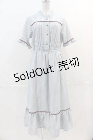 画像: LEBECCA boutique / 目を合わせるべきワンピース  サックスＸ白 I-24-12-18-073-EL-OP-HD-ZI