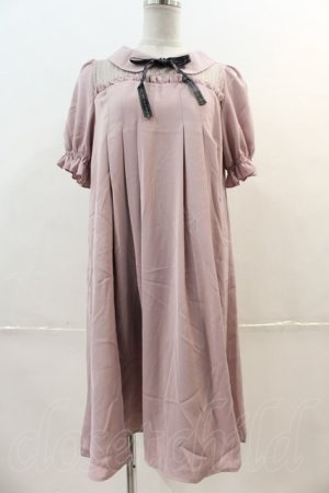 画像: axes femme POETIQUE / メッセージリボンＡラインワンピース M ピンク I-24-12-18-079-AX-OP-SZ-ZI