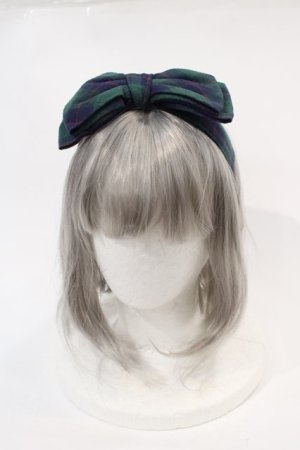 画像: Angelic Pretty / タータンチェックヘアバンド  グリーンＸネイビーチェック I-24-12-18-109-AP-AC-HD-ZI
