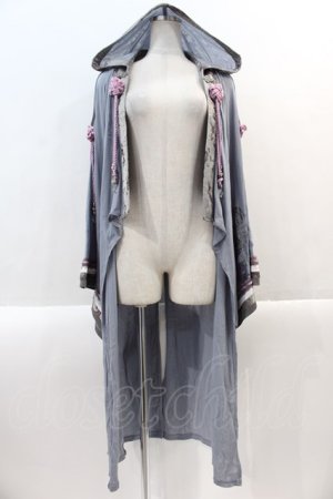 画像: Ozz oneste / タッセルモチーフ着物袖カーディガン  サックス I-24-12-22-036-OO-TO-HD-ZS