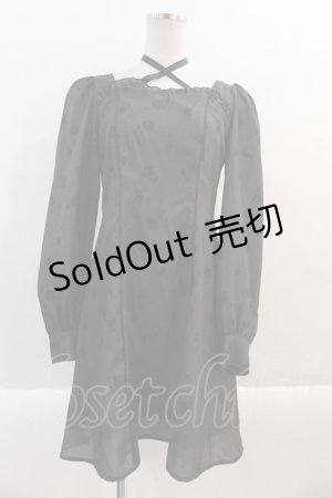 画像: EATME / Rose Herringbone Print Dress S 黒 I-24-12-27-080-LO-OP-HD-ZI