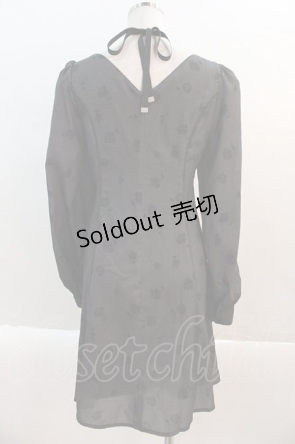 画像2: EATME / Rose Herringbone Print Dress S 黒 I-24-12-27-080-LO-OP-HD-ZI (2)