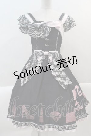 画像: metamorphose / Barbie リボンドレスセット  黒Ｘピンク I-25-01-05-054-ME-OP-HD-ZI