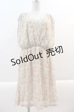 画像: axes femme / ぼかし花柄カシュクールチュニ M オレンジ I-25-01-10-054-AX-OP-SZ-ZT365