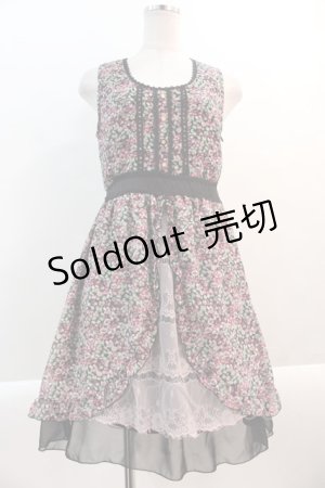 画像: 【SALE】axes femme NOSTALGIE / 宝石柄ミニワンピース M ブラック I-25-01-10-074-AX-OP-HD-ZT022