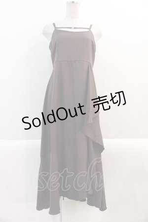 画像: axes femme / ビット付フリルキャミワンピース M 茶 I-25-01-10-079-AX-OP-SZ-ZT042