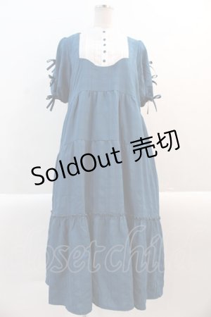 画像: axes femme / トロワリュバンティアードワンピース F ブルーグリーン I-25-01-10-088-AX-OP-SZ-ZT379