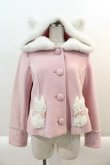 画像1: Angelic Pretty / TwinCatショートコート  ピンク I-25-01-10-103-AP-CO-HD-ZI (1)