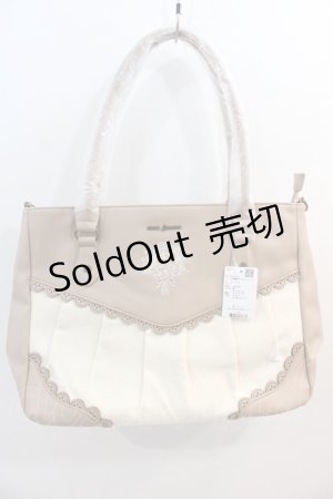 画像: axes femme / ブーケ刺繍配色デザイントート  ベージュ I-25-01-13-051-AX-BG-HD-ZT-K010