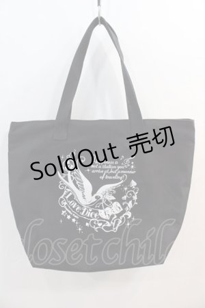 画像: Physical Drop / Fastener Tote Bag  黒Ｘ白 I-25-01-13-052-LO-BG-HD-ZT443