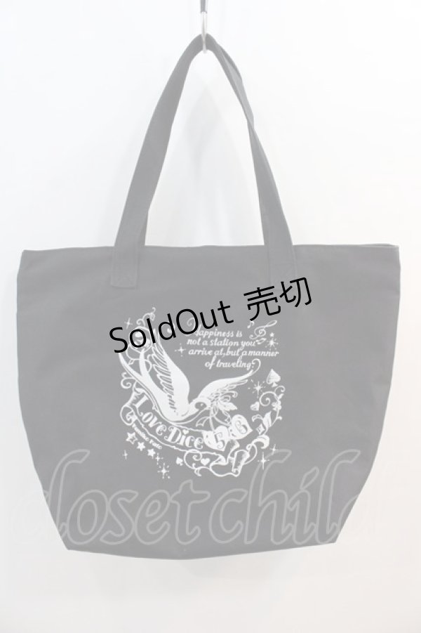画像1: Physical Drop / Fastener Tote Bag  黒Ｘ白 I-25-01-13-052-LO-BG-HD-ZT443 (1)
