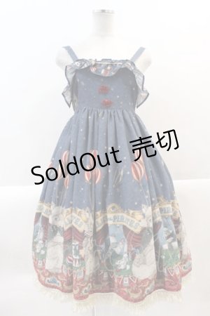 画像: ALICE and the PIRATES / Marionette Chris柄ジャンパースカートII  紺 I-25-01-13-092-PA-OP-HD-ZY