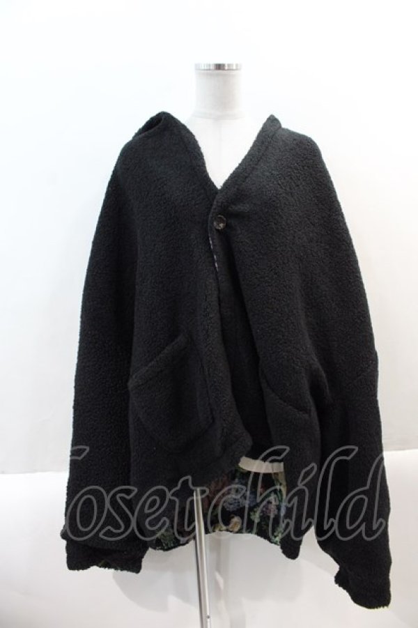 画像1: jouetie / ゴブランボアリバーシブルブルゾン  黒 I-25-01-13-111-EL-JA-HD-ZT-C032 (1)