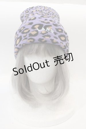 画像: 【SALE】LAND by MILKBOY / レオパードビーニー  パープル I-25-01-13-019-MB-AC-HD-ZT437