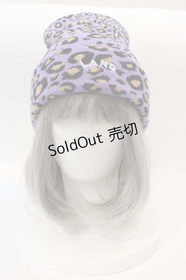 画像1: 【SALE】LAND by MILKBOY / レオパードビーニー  パープル I-25-01-13-019-MB-AC-HD-ZT437 (1)