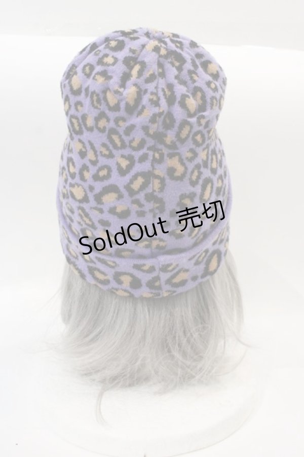 画像2: 【SALE】LAND by MILKBOY / レオパードビーニー  パープル I-25-01-13-019-MB-AC-HD-ZT437 (2)