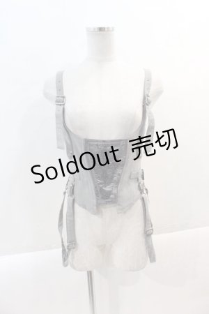 画像: Ozz Croce / クロスボタン刺繍ビスチェ  グレー I-25-01-16-062-OO-JA-HD-ZI