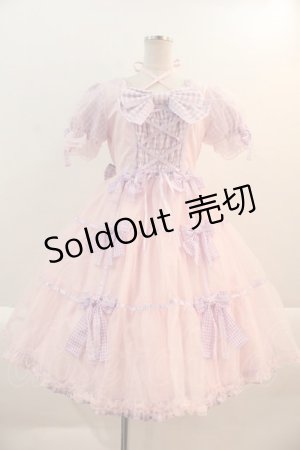 画像: Angelic Pretty / Puffギンガムワンピース  ピンクＸラベンダー I-25-01-16-070-AP-OP-HD-ZY