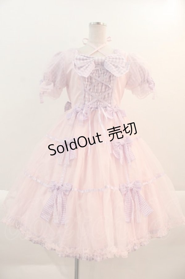 画像1: Angelic Pretty / Puffギンガムワンピース  ピンクＸラベンダー I-25-01-16-070-AP-OP-HD-ZY (1)