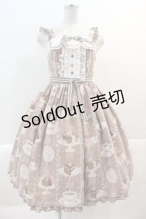 画像: Angelic Pretty / Chocolate Teatimeジャンパースカート  ブラウン I-25-01-16-074-AP-OP-HD-ZY