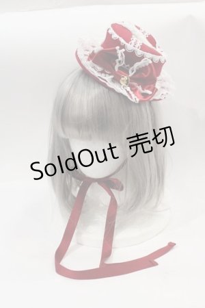 画像: Angelic Pretty / ドレスアップRibbonミニHat  赤Ｘ白 I-25-01-18-115-AP-AC-HD-ZI