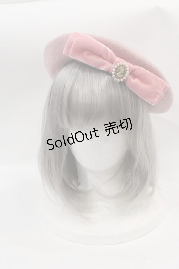 画像1: 【SALE】m petit by misako / カメオリボンベレー  ピンク I-25-01-18-117-LO-AC-HD-ZT-K011 (1)