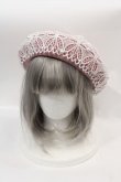 画像1: m petit by misako / レースベレー  ピンクＸ白 I-25-01-18-119-LO-ZA-HD-ZT-K011 (1)