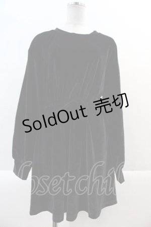 画像: NieR Clothing / ベルベットワンピース  黒Ｘ白 I-25-01-21-053-PU-OP-HD-ZI