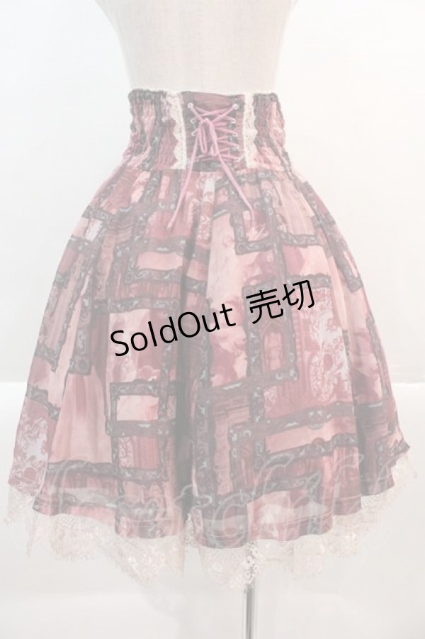 画像2: OZZ ANGELO / 宗教画柄スカート  ボルドー I-25-01-21-078-OO-SK-HD-ZI (2)