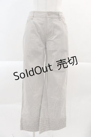 画像: INGEBORG / 後ろポケット刺繍&ラインストーンパンツ 13 グレー I-25-01-21-101-LO-PA-HD-ZI