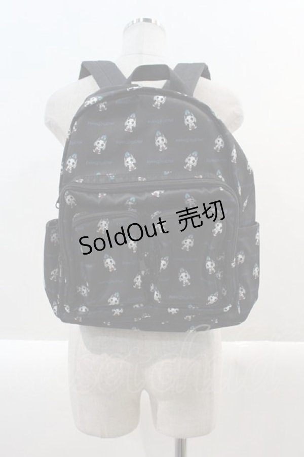 画像1: NieR Clothing / BACKPACK 【ハンギョドン×NieRちゃん】  黒Ｘ青 I-25-01-21-110-PU-BG-HD-ZT-K020 (1)