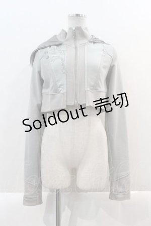 画像: Ozz Croce / フロント刺繍ショートパーカー  ミント I-25-01-21-017-OO-TO-HD-ZI