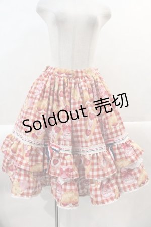 画像: Angelic Pretty / いちごBread Bakery CafeスカートSet  赤 I-25-01-24-072-AP-SK-HD-ZI
