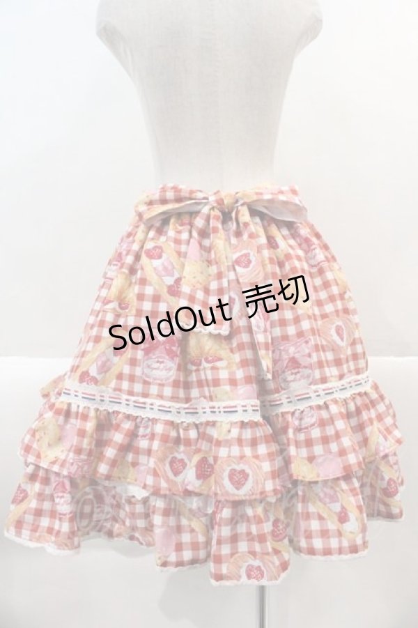 画像2: Angelic Pretty / いちごBread Bakery CafeスカートSet  赤 I-25-01-24-072-AP-SK-HD-ZI (2)