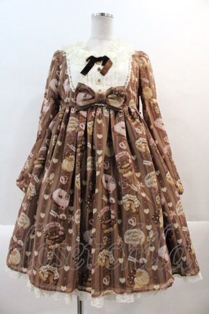 画像: Angelic Pretty / Melty Creamドーナツワンピース  ブラウン I-25-01-24-019-AP-OP-HD-ZY
