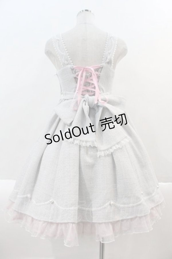 画像2: Angelic Pretty / しろくまアップリケジャンパースカートSet  グレーＸピンク I-25-01-24-020-AP-OP-HD-ZI (2)