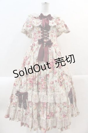 画像: metamorphose / 【プラスサイズ】ロザリーケープ付きジャンパースカート 2 アイボリー I-25-01-24-026-ME-OP-HD-ZI