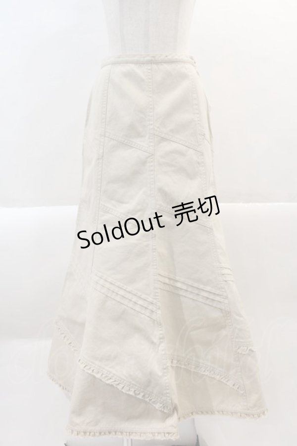 画像1: PINK HOUSE / 斜め切替&フリルスカート L ベージュ I-25-01-26-051-LO-PA-HD-ZI (1)