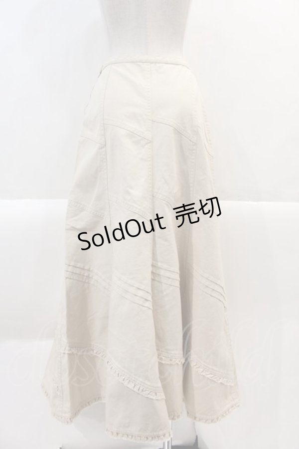 画像2: PINK HOUSE / 斜め切替&フリルスカート L ベージュ I-25-01-26-051-LO-PA-HD-ZI (2)