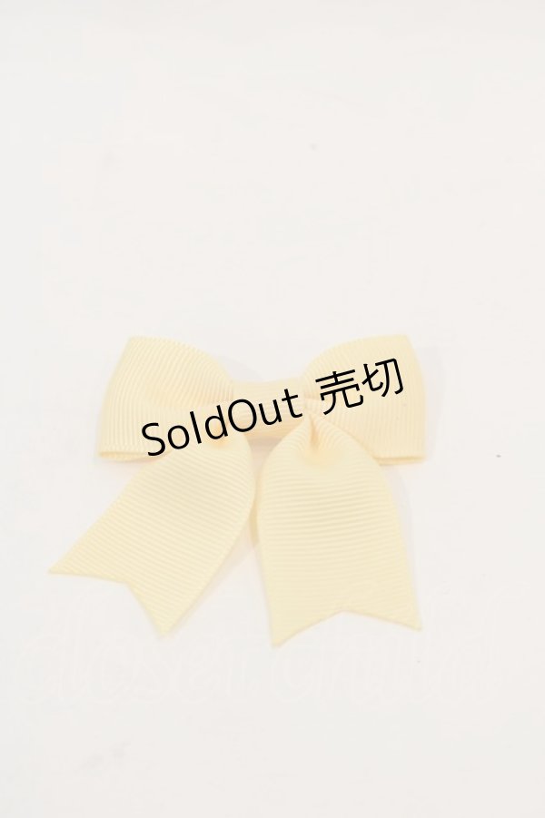 画像1: LOTUS ribbon / ミニリボンブローチ  イエロー I-25-01-26-091-EL-AC-HD-ZT437-F005 (1)