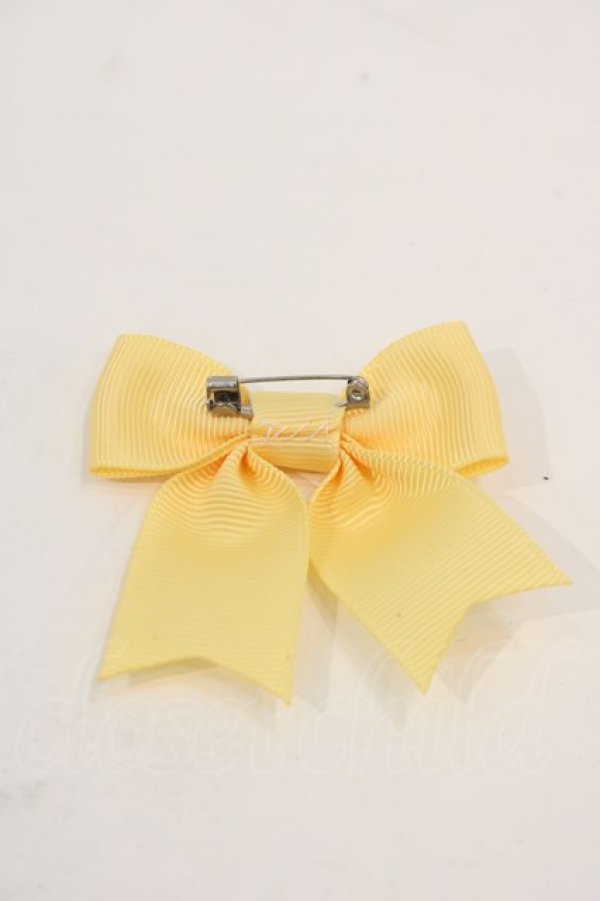 画像2: LOTUS ribbon / ミニリボンブローチ  イエロー I-25-01-26-091-EL-AC-HD-ZT437-F005 (2)