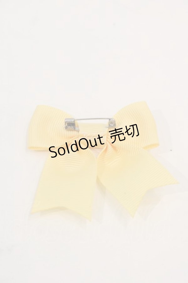 画像2: LOTUS ribbon / ミニリボンブローチ  イエロー I-25-01-26-091-EL-AC-HD-ZT437-F005 (2)