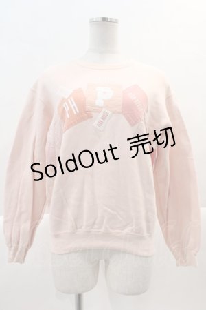 画像: PINK HOUSE / ロゴptパッチワークスウェット  ピンク I-25-01-26-012-LO-TO-HD-ZI