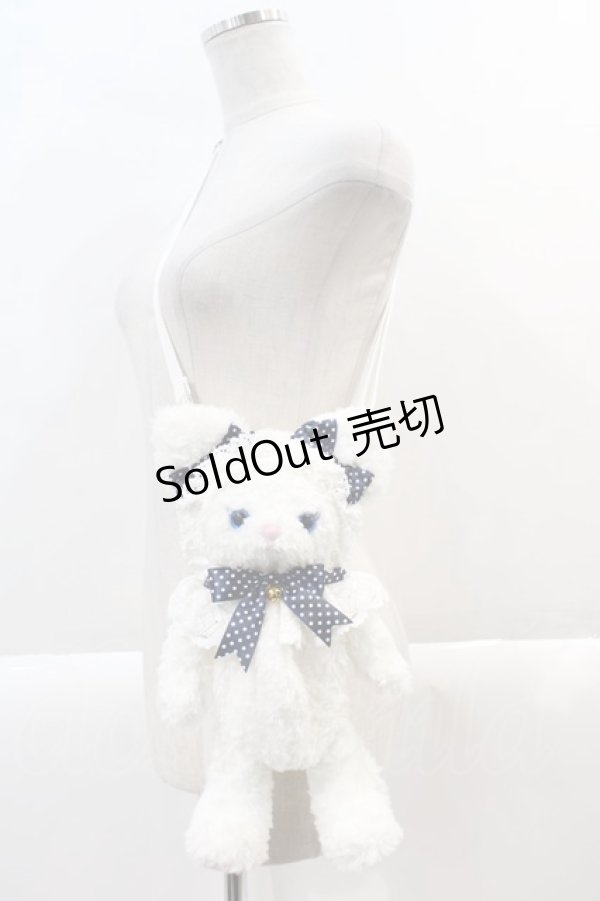 画像1: BABY,THE STARS SHINE BRIGHT / BAG ねこくみゃポシェット  白Ｘ青 I-25-02-04-053-BA-BG-HD-ZI (1)