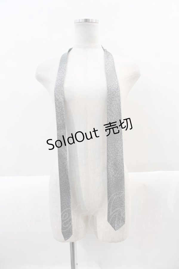 画像1: BPN FOR MEN / G レオパードネクタイ  グレー I-25-02-04-059-GO-ZA-HD-ZI (1)