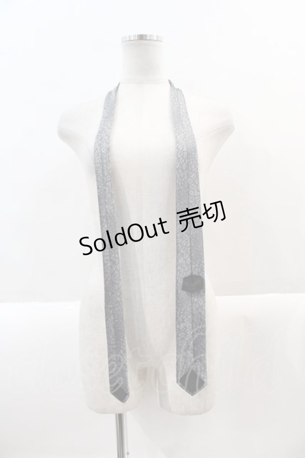 画像2: BPN FOR MEN / G レオパードネクタイ  グレー I-25-02-04-059-GO-ZA-HD-ZI (2)