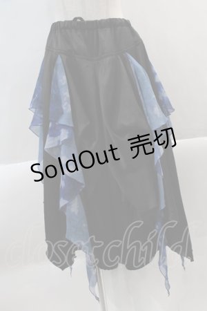 画像: CIVARIZE / Fadeless レイヤードスカートパンツ  黒Ｘ青 I-25-02-04-118-GO-PA-HD-ZI