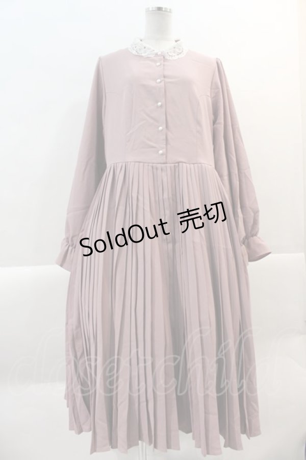 画像1: m petit by misako / レース襟ワンピース 3L ピンクＸ白 I-25-02-07-055-LO-OP-HD-ZI (1)